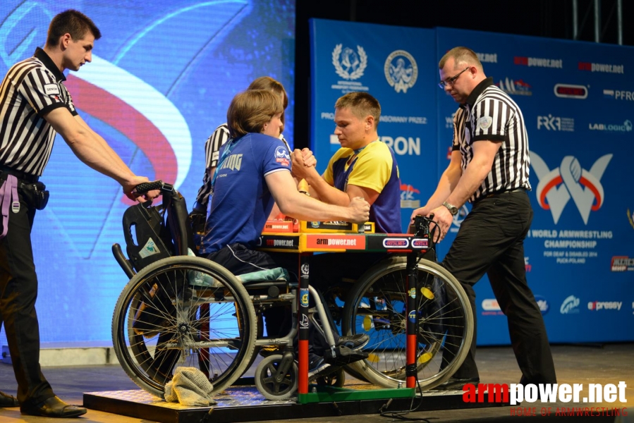 World Armwrestling Championship for Disabled 2014, Puck, Poland - left hand # Aрмспорт # Armsport # Armpower.net