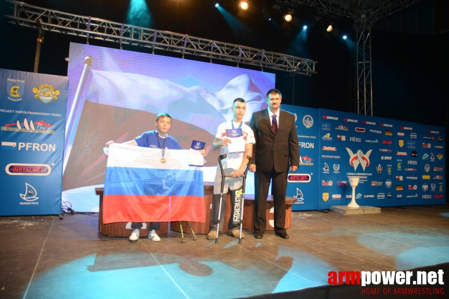 World Armwrestling Championship for Disabled 2014, Puck, Poland - left hand # Aрмспорт # Armsport # Armpower.net