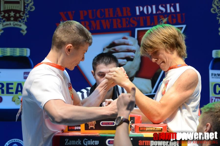 XV Puchar Polski 2014 - lewa ręka - eliminacje # Siłowanie na ręce # Armwrestling # Armpower.net